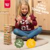 Nene Toys Wooden Block Stacking Game  4-in-1 Tumble Tower Family Board Game with Building Blocks, Cards and Dice  African Safari Educational Wooden Toy for Kids 3-9 Years Old About Animals view 2