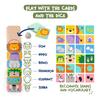 Nene Toys Wooden Block Stacking Game  4-in-1 Tumble Tower Family Board Game with Building Blocks, Cards and Dice  African Safari Educational Wooden Toy for Kids 3-9 Years Old About Animals view 3