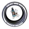 Tire Stickers Tire Flare Design - DIY Permanent Rubber Tire Lettering Kit with Glue & 2oz Bottle Touch-Up Cleaner / 17-18 Inch Wheels / 1.50 Inches/White 16 Pack view 1