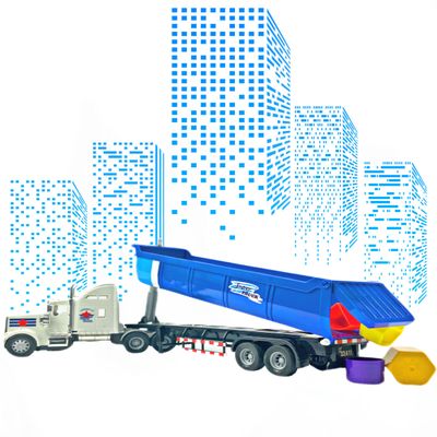 Big Daddy Big Rig Heavy Duty Construction Crane Truck - Build and Hoist Series
