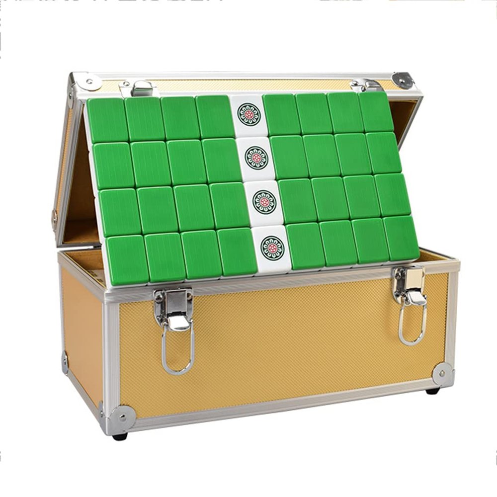 SHATONG Mahjong 1.51'' 144 Melamine Tiles Traditional Mahjong Set Chinese Mahjong Portable Travel Majhong Games Set for Home Party Family,Many Options