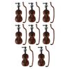 8Pcs 1: 12 Dollhouse Violin Miniature Mini Musical Instrument Collection Mini Figurine Ornaments for Doll House Musical Room view 1