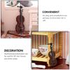 8Pcs 1: 12 Dollhouse Violin Miniature Mini Musical Instrument Collection Mini Figurine Ornaments for Doll House Musical Room view 4