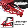 Aluminum Front Caster Block,Steering Blocks and Rear Stub Axle Carriers kit Upgrades Parts for 1/10 Slash 2WD/Stampede 2WD/Rustler 2WD,ARRCat Hop Ups Upgrades Parts,Replace 3632 3736 3752,Red view 4