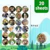 480 Counts Cute Jungle Zoo Wild Animal Stickers 1.5 Round Adhesive Labels Stickers for Baby Shower Wild One Birthday Party Favors Goodie Gift Bag Invitation Envelope Sealing Birthday Card Wrap Decor view 4