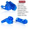 Aluminum Front Caster Block,Steering Blocks and Rear Stub Axle Carriers kit Upgrades Parts for 1/10 Slash 2WD/Stampede 2WD/Rustler 2WD,ARRCat Hop Ups Upgrades Parts,Replace 3632 3736 3752,Blue view 2