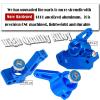 Aluminum Front Caster Block,Steering Blocks and Rear Stub Axle Carriers kit Upgrades Parts for 1/10 Slash 2WD/Stampede 2WD/Rustler 2WD,ARRCat Hop Ups Upgrades Parts,Replace 3632 3736 3752,Blue view 3