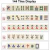 SHATONG Mahjong 1.51'' 144 Melamine Tiles Traditional Mahjong Set Chinese Mahjong Portable Travel Majhong Games Set for Home Party Family,Many Options view 4