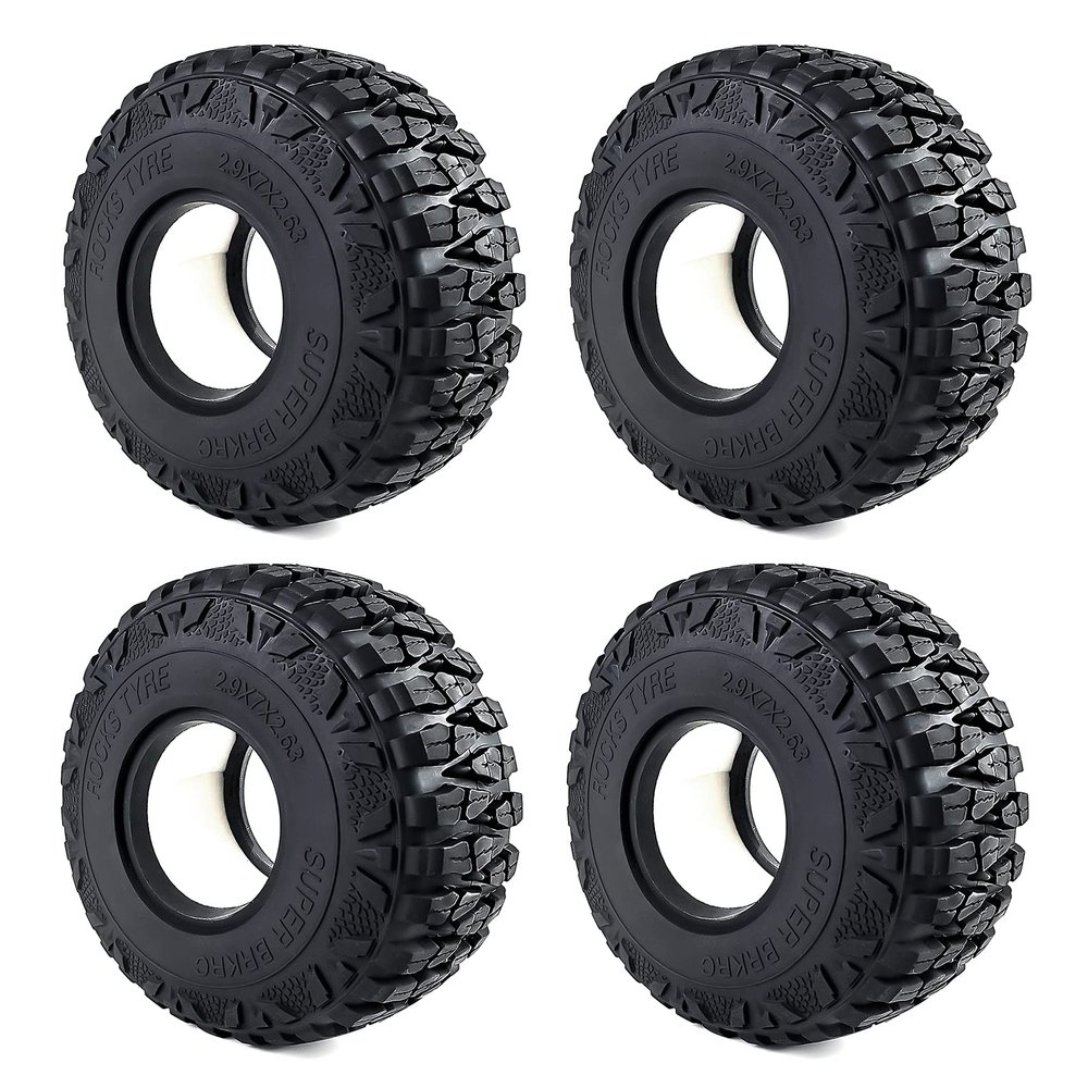RC-Hub 4pcs 2.9'' Rubber Tires Wheel Tires 180x70mm for 1/6 Axial SCX6 AXI05000 RC Crawler Car