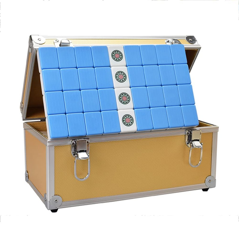 SHATONG Mahjong 1.51'' 144 Melamine Tiles Traditional Mahjong Set Chinese Mahjong Portable Travel Majhong Games Set for Home Party Family,Many Options