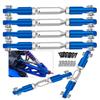 RC Upgrades Part for 1/10 Granite 4X4 Mega550, 1/10 Senton 4X4 Mega550 RC Car,6 Pieces Aluminum Adjustable Turnbuckles Camber Links Toe Link,Hop-Up Part #AR330446 AR330515,Navyblue view 1