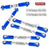 RC Upgrades Part for 1/10 Granite 4X4 Mega550, 1/10 Senton 4X4 Mega550 RC Car,6 Pieces Aluminum Adjustable Turnbuckles Camber Links Toe Link,Hop-Up Part #AR330446 AR330515,Navyblue view 2