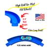 90 Degree Curved Tracks Compatible with Hotwheels Racing Tracks - Set of 4 with 180 Degree Connection view 3