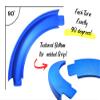 90 Degree Curved Tracks Compatible with Hotwheels Racing Tracks - Set of 4 with 180 Degree Connection view 4