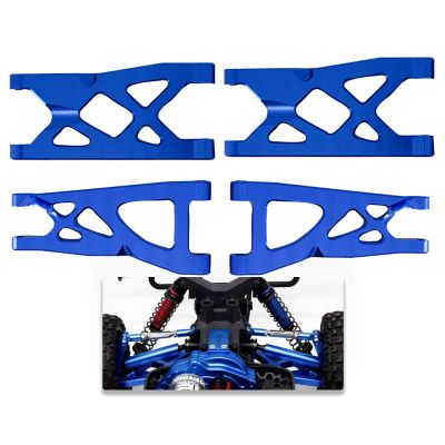 Aluminum Front Rear Suspension A-Arms Upgrades for 1/10 Granite Senton Vorteks 3s Blx Mega 550 4x4,ARRCat 4-Pack Alloy A-Arms Hop Ups Upgrade Parts,Navy Blue,Replace Part# AR330443 AR3305162