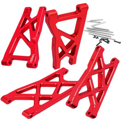 ARRCat Suspension A-Arms for 1/10 Vorteks 3s Blx 550/Granite 3s Blx 550/Senton 3s Blx 550,4PCS Aluminum Alloy Front Rear Suspension A-Arms Hop Ups,Replacement of AR330516 AR330443,Red