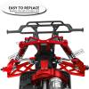 RC Upgrades Part for 1/10 Granite 4X4 Mega550, 1/10 Senton 4X4 Mega550 RC Car,6 Pieces Aluminum Adjustable Turnbuckles Camber Links Toe Link,Hop-Up Part #AR330446 AR330515,Red view 4