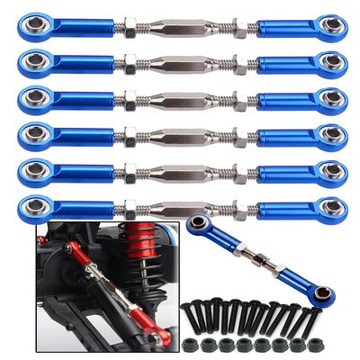 ARRCat Upgrade Parts Turnbuckles Camber Links for 1/10 Slash 2WD 4X4/Rustler 2WD 4X4/Hoss 2WD 4X4/Stampede 2WD 4X4 RC Truck, Aluminum Adjustable Turnbuckles,Replace 3644 3745 1935,Navy Blue