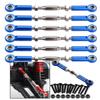 ARRCat Upgrade Parts Turnbuckles Camber Links for 1/10 Slash 2WD 4X4/Rustler 2WD 4X4/Hoss 2WD 4X4/Stampede 2WD 4X4 RC Truck, Aluminum Adjustable Turnbuckles,Replace 3644 3745 1935,Navy Blue view 1