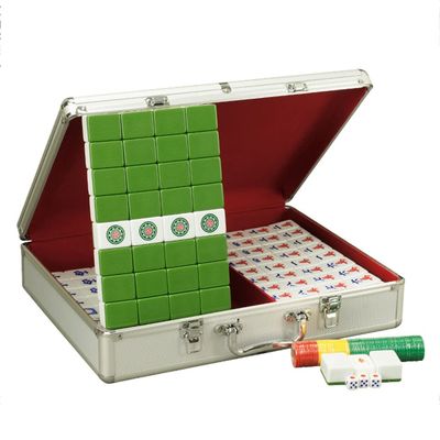 SHATONG Mahjong 1.51'' 144 Melamine Tiles Traditional Mahjong Set Chinese Mahjong Portable Travel Majhong Games Set for Home Party Family,Many Options