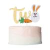 Bekaterea Two Cake Topper,Easter Bunny Cake Topper2nd Birthday Cake Decor,Boys and Girls 2nd Birthday Party Decorations supplies view 1