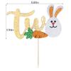 Bekaterea Two Cake Topper,Easter Bunny Cake Topper2nd Birthday Cake Decor,Boys and Girls 2nd Birthday Party Decorations supplies view 3