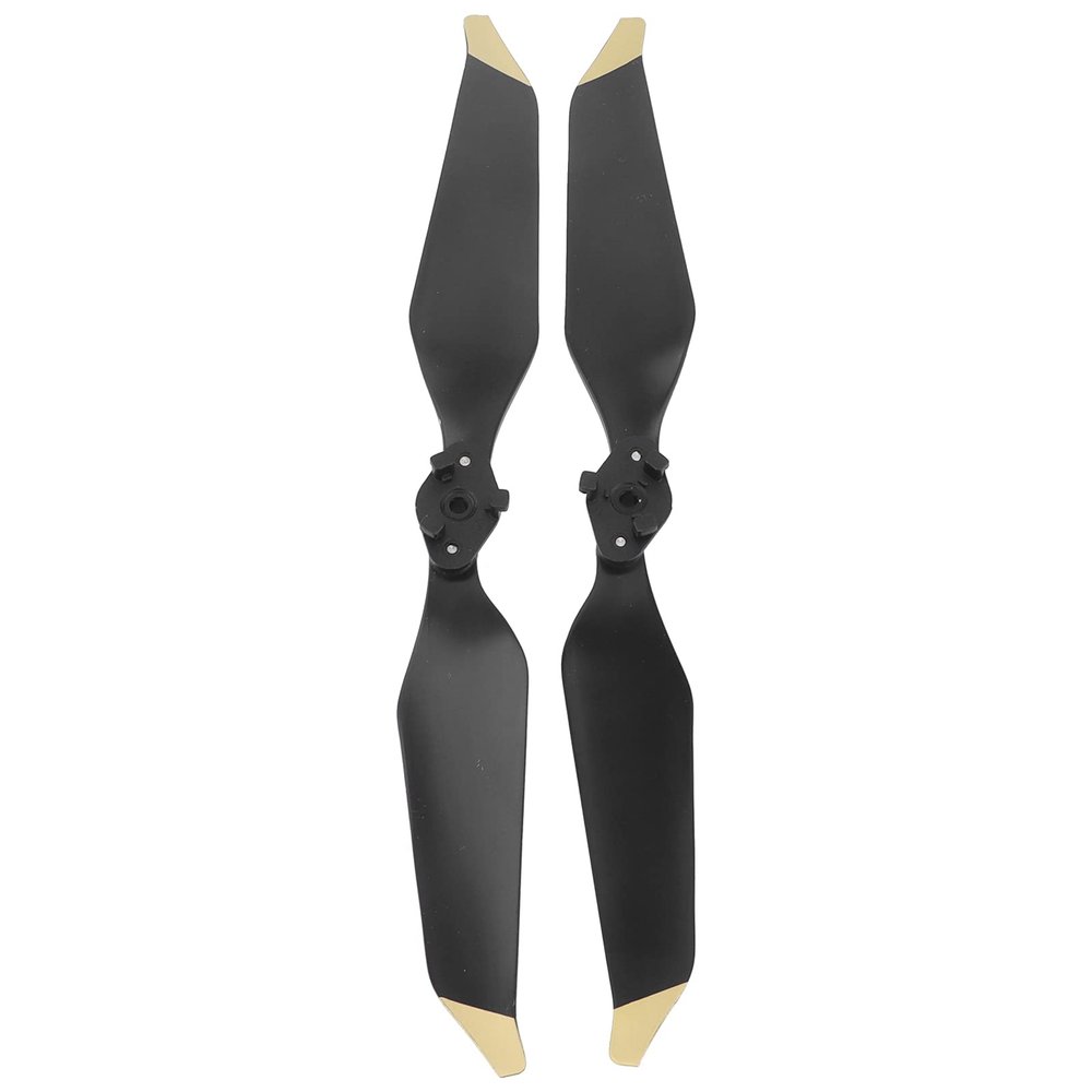 01 02 015 RC Propeller, Aerodynamic Wear Resistance Quick Release Blades Portable Plastic Excellent for Pro(Black Gold Rim)