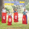 Redllo 26PCS Outdoor Games Potato Sack Race Bags for Kids and Adults, 3-Legged Race Bands, with Egg and Spoon Lawn Games for Outside Backyard Field Day Birthday Party Games Easter for Kids and Family view 3