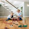 Mini Toy Barn Farm Toys Playset, 66PCS Plastic Farm Animals Figurines and Fence Farm Playset, Farm Figures Farmer Vehicle Toy Truck with Trailer for 3-12 Years Old, Christmas Birthday Gifts for Kids view 2