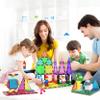 PicassoTiles 63pc Magnetic Tile Building Block Set with 2 Character Figures STEM 3D Construction Educational Toy for Kid Toddlers Boys Girls Age 3 Plus Montessori Learning Playset Creativity Kit PTL63 view 2