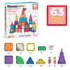 PicassoTiles 63pc Magnetic Tile Building Block Set with 2 Character Figures STEM 3D Construction Educational Toy for Kid Toddlers Boys Girls Age 3 Plus Montessori Learning Playset Creativity Kit PTL63 view 3