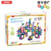 Everplay 140 pc Castle Rocket Magnetic Tiles with Car Set Building Block Toys STEM Educational Learning Magnet Toy Preschool Montessori Boys & Girls Smart Kit Games Gifts for Age 3+ Kids Toddlers view 3