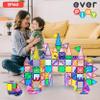 Everplay 140 pc Castle Rocket Magnetic Tiles with Car Set Building Block Toys STEM Educational Learning Magnet Toy Preschool Montessori Boys & Girls Smart Kit Games Gifts for Age 3+ Kids Toddlers view 4