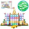 PicassoTiles 120pcs Mini Size Magnetic Tiles Magnet Toys Diamond Series Sensory Construction Building Blocks Set STEM Learning Travel Size Educational Toy for Kids Boys Girls Toddlers Age 3+ PTM120 view 1