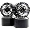 HOBBYSOUL 4pcs RC Aluminium 2.2 beadlock Wheels Rims Hex 12mm Silver & Black Color Weight About 160g/rims for RC 2.2 Mud Truck Tractor Rock Crawler Tires Tyres view 1