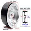 HOBBYSOUL 4pcs RC Aluminium 2.2 beadlock Wheels Rims Hex 12mm Silver & Black Color Weight About 160g/rims for RC 2.2 Mud Truck Tractor Rock Crawler Tires Tyres view 2