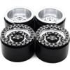 HOBBYSOUL 4pcs RC Aluminium 2.2 beadlock Wheels Rims Hex 12mm Silver & Black Color Weight About 160g/rims for RC 2.2 Mud Truck Tractor Rock Crawler Tires Tyres view 4