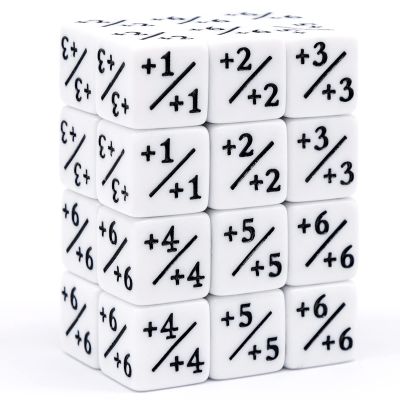24 Pieces Dice Counters Token Dices, D6 Dice Cube Loyalty Dices Compatible with MTG CCG, Card Game Accessories