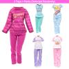40 PCS Doll Clothes and Outfits - 6 Pants Outfits, 10 Shoes, 15 Makeup Accessories and 9 Tableware Accessories for 11.5 inch Doll Girl Dolls view 2