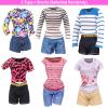 40 PCS Doll Clothes and Outfits - 6 Pants Outfits, 10 Shoes, 15 Makeup Accessories and 9 Tableware Accessories for 11.5 inch Doll Girl Dolls view 3