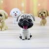 Bobble Head Dog Statue Dashboard Head Dogs Ornaments Nodding Heads Shaking Head Dog Doll for Car Vehicle Home Decoration - Pug view 4