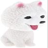 Bobble Head Dog Statue Dashboard Head Dogs Ornaments Nodding Heads Shaking Head Dog Doll for Car Vehicle Home Decoration - Samoyed view 2