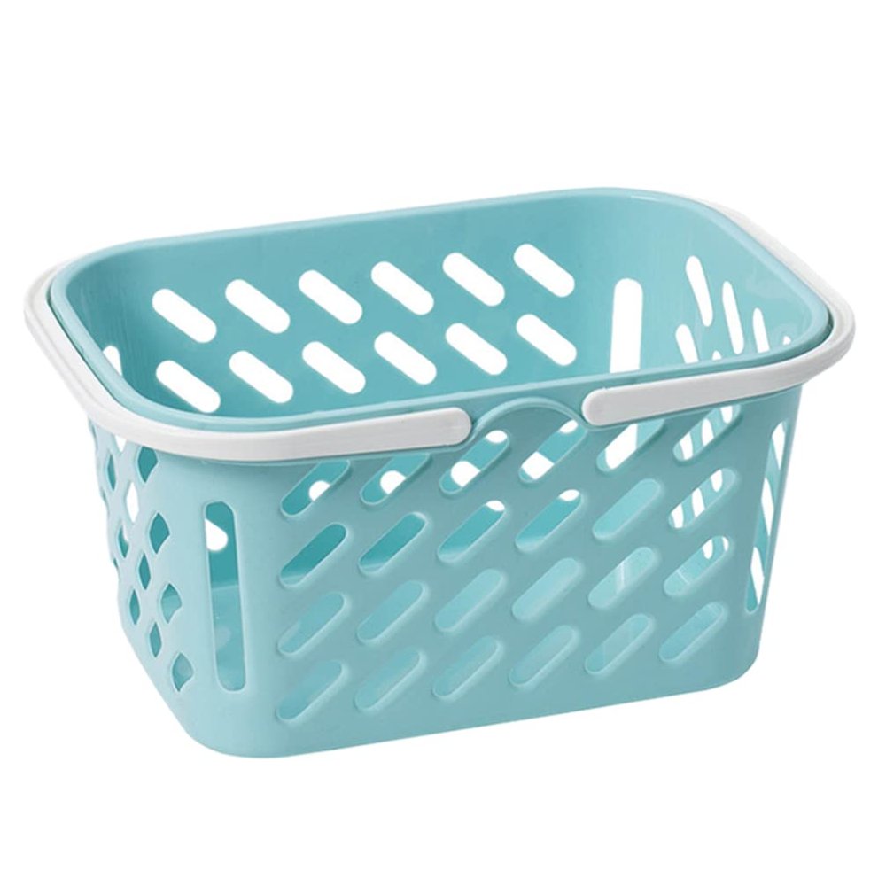 Shopping Basket Toy Mini Grocery Basket with Handles Pretend Play Toy for Kids Party Supplies Blue