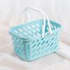 Shopping Basket Toy Mini Grocery Basket with Handles Pretend Play Toy for Kids Party Supplies Blue view 4