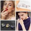 Honsny Fidget Rings for Women, Spinner Fidget Ring Set, Sunflower Butterfly Bee Star Moon Relief Spinning Rings for Adults view 2
