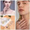 Honsny Fidget Rings for Women, Spinner Fidget Ring Set, Sunflower Butterfly Bee Star Moon Relief Spinning Rings for Adults view 4