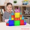 PicassoTiles 4pcs Magnetic Building Block Large Square Shape Magnet Tiles Construction Toy STEM Learning Kit Educational Playset Playboard Pretend Play Stacking Blocks Child Brain Development PTE09 view 2