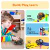 PicassoTiles 2 Piece Swift Highly Detailed Race Track Truck Dinosaur Cars Accessories in Bulk Package Compatible with STEM Magnetic Tile Race Track Building Kits for Kids Boys & Girls Ages 3+ PTE10 view 4