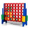 Costzon Giant 4-in-A-Row, Jumbo 4-to-Score Giant Game Set for Kids & Adults, Indoor Outdoor Yard Connect Game, 3.5FT Tall with 42 Jumbo Rings & Quick-Release Slider, Perfect for Family & Party Games view 1