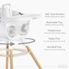 Evolur Ann Beechwood 4-in-1 Highchair | 360 Seat Rotation | Booster seat | Floor Chair | Bar Stool Chair | 5 Point Safety Harness | Grey view 4